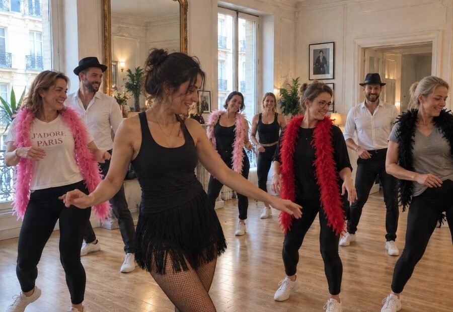 Visiter Paris autrement Cours de cabaret - groupe privé avec prof en mouvement
